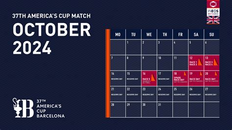 america's cup racing schedule.